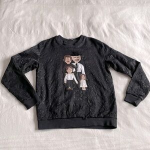 Dolce & Gabbana Family Patch Crewneck Sweatshirt Size IT 46/US 10